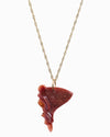 Carved Brazilian Agate Druzy Pendant