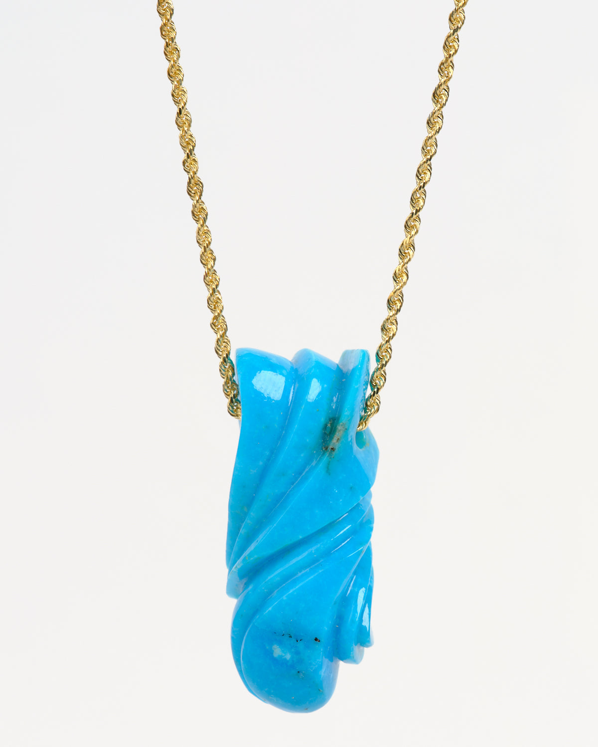 Turquoise Carved Pendant