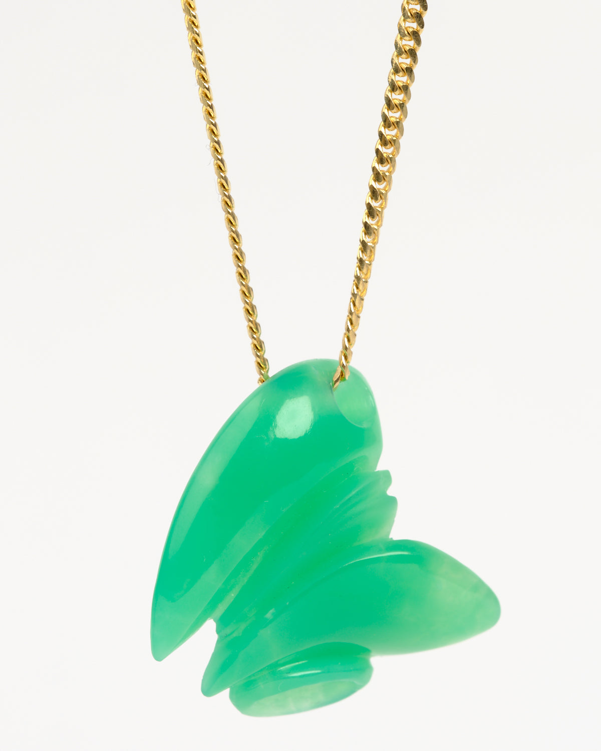 Chrysoprase Carved Pendant