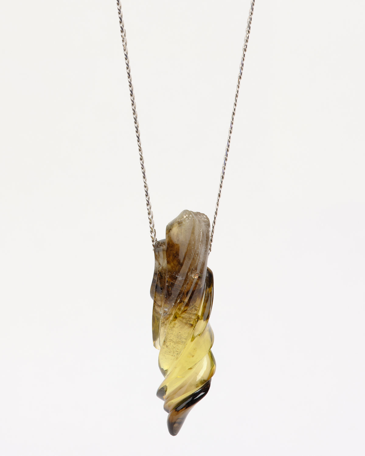 Smoky Citrine Carved Pendant