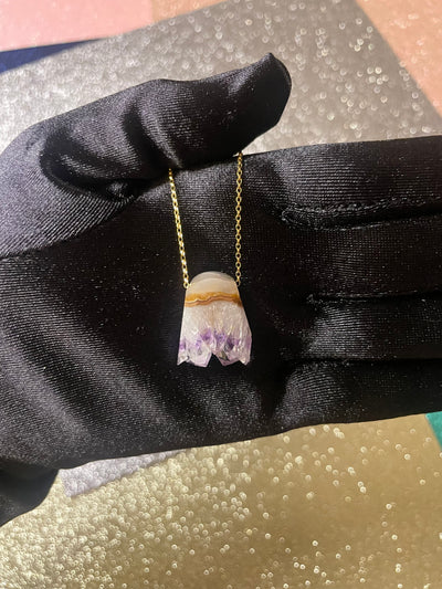 Natural Edge Amethyst Pendant
