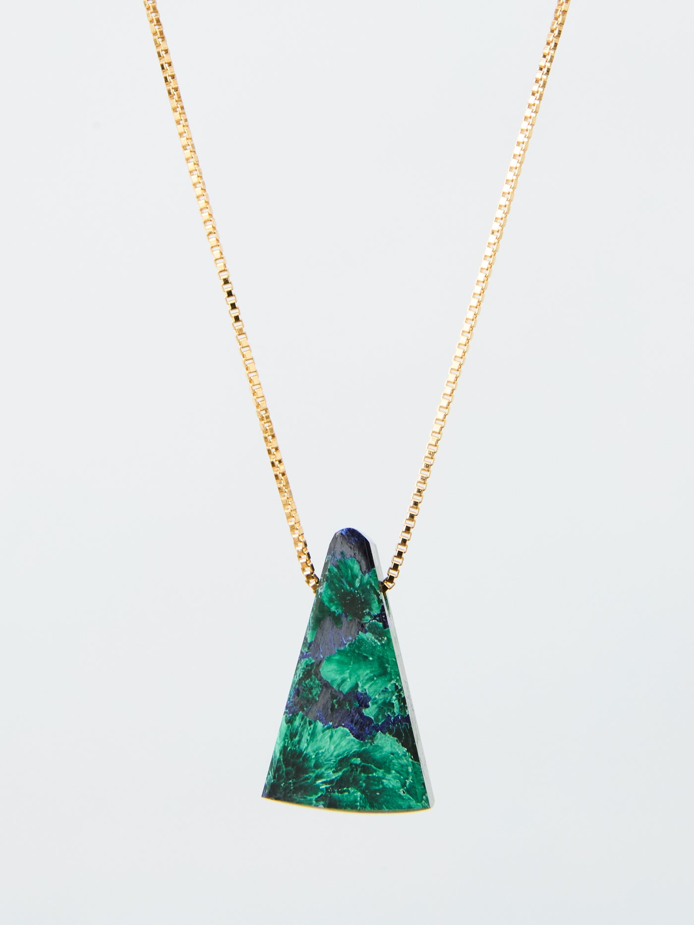 Azurite & Chatoyant Malachite Pendant
