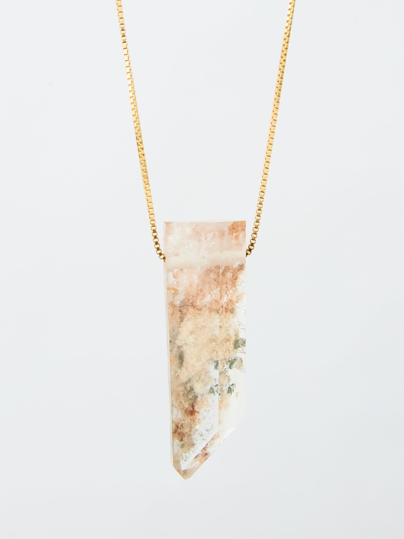 Natural Surface Garden Quartz Pendant