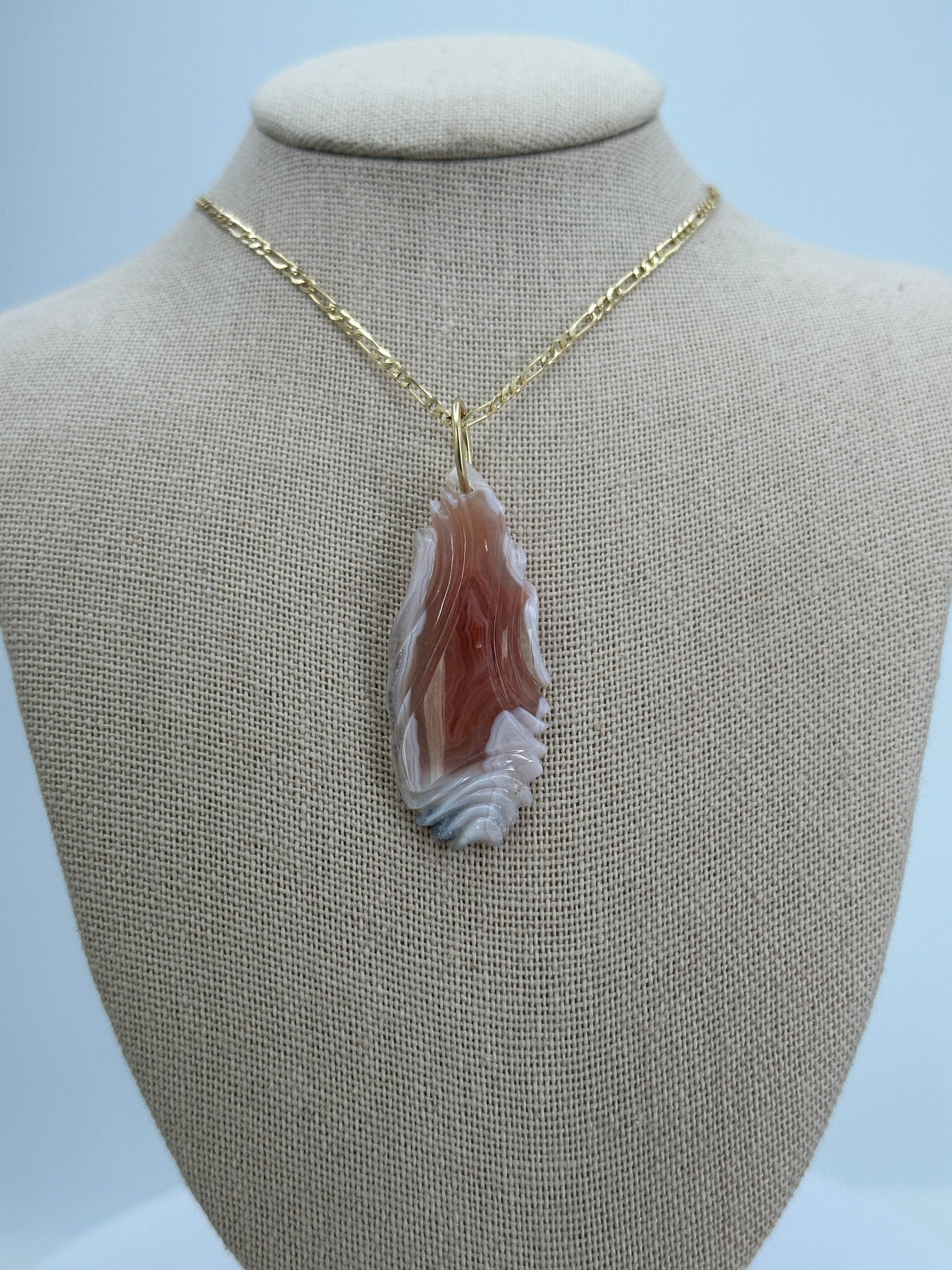 Mexican Agate Carved Pendant