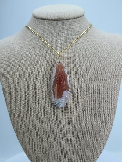 Mexican Agate Carved Pendant