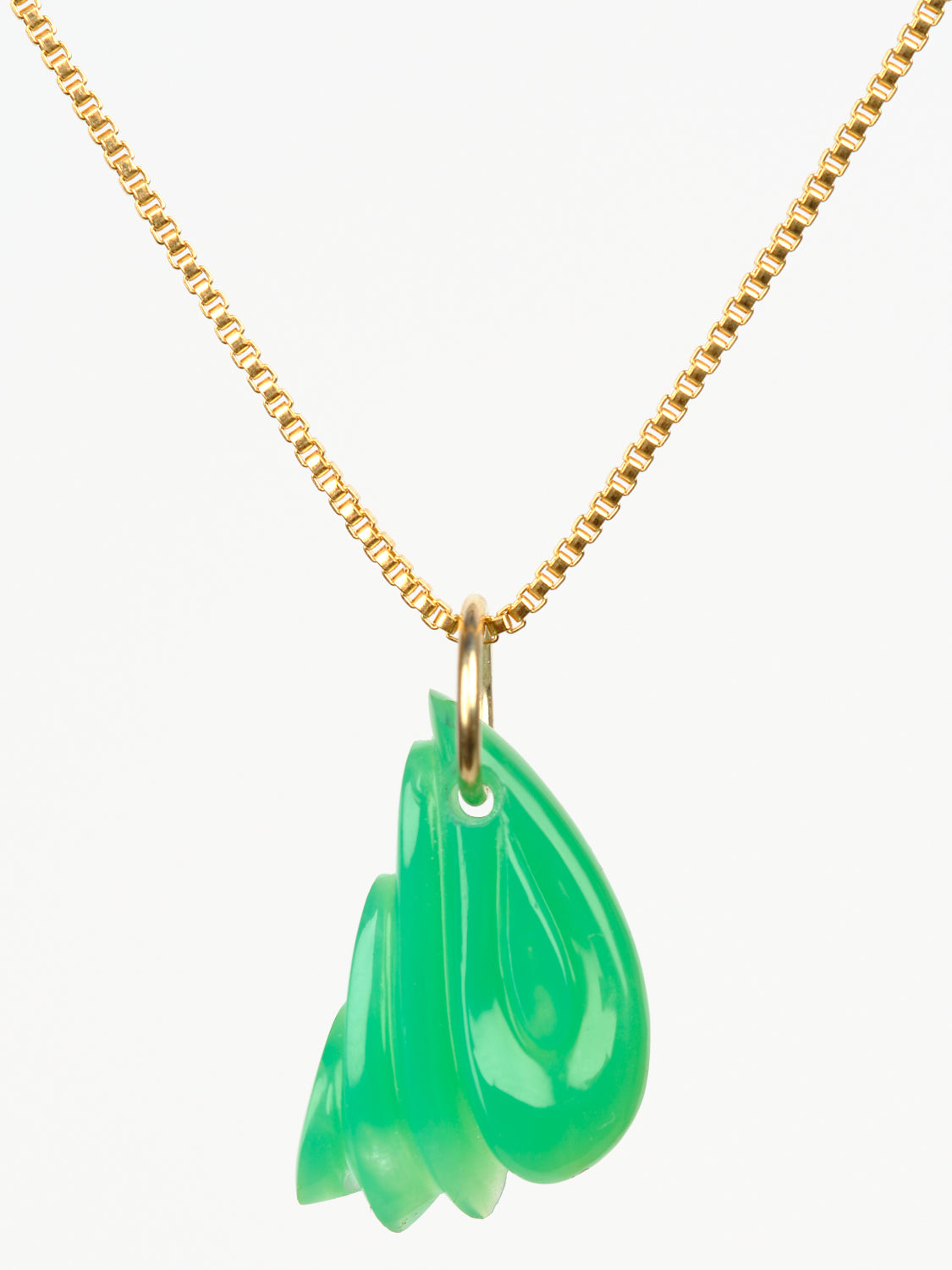 Chrysoprase Carved Pendant