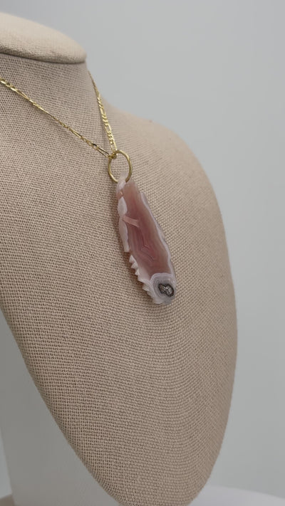 Mexican Agate Carved Pendant