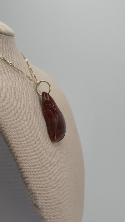 Mexican Agate Carved Pendant