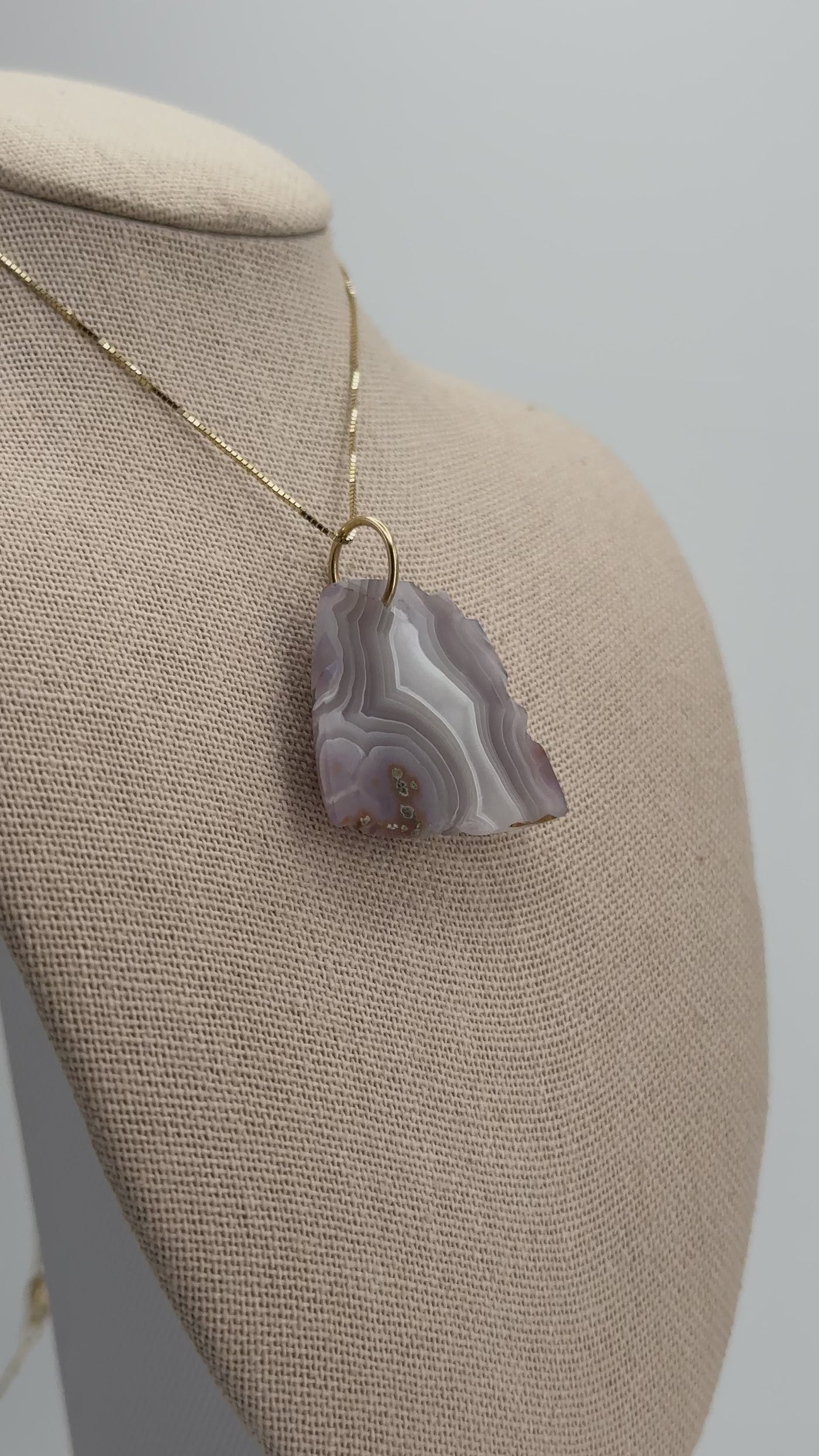 Laguna Agate Carved Pendant