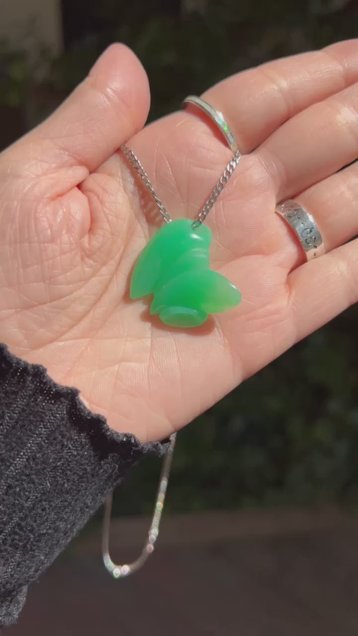 Chrysoprase Carved Pendant