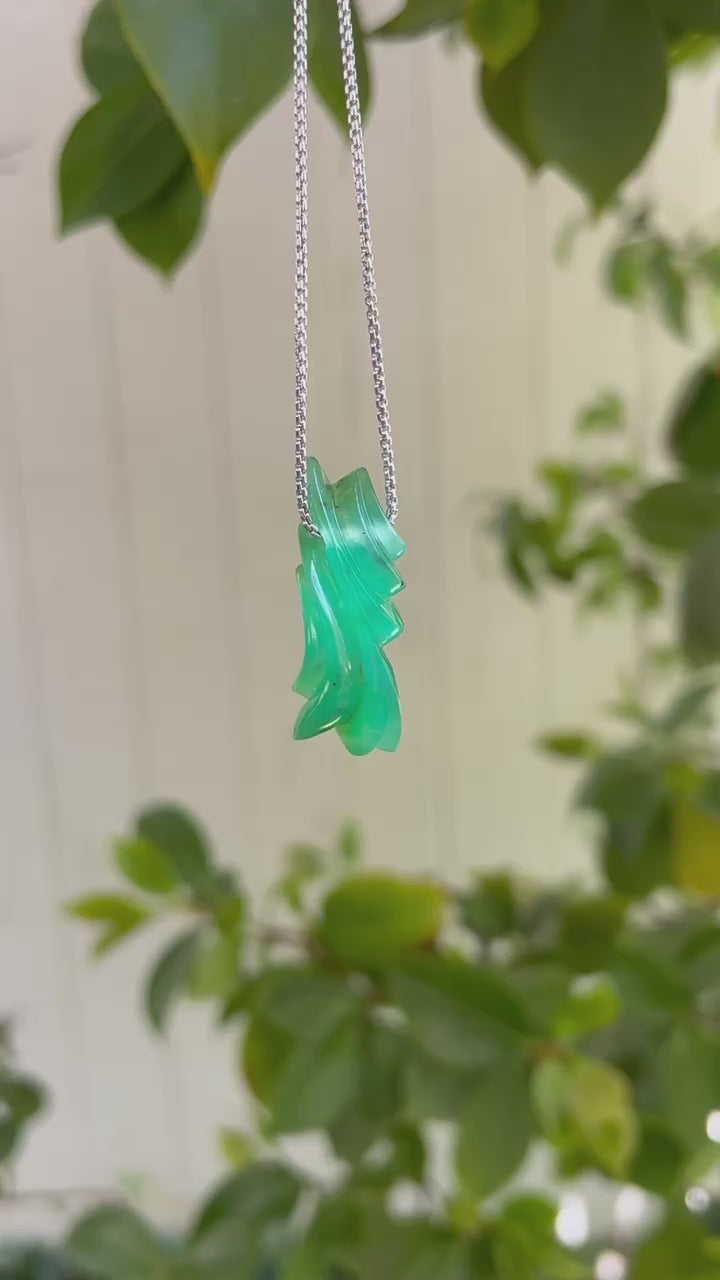 Chrysoprase Carved Pendant