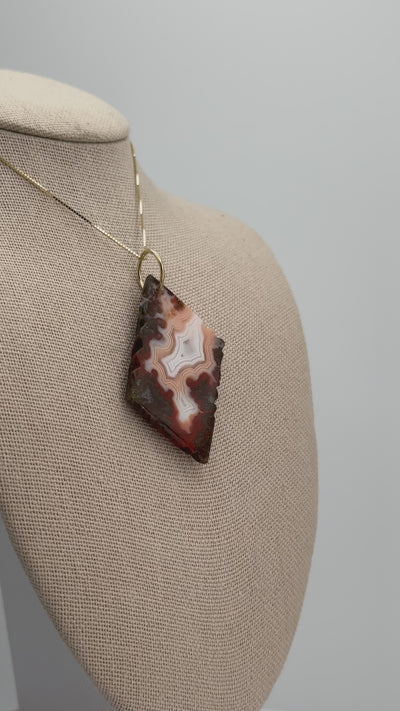 Laguna Agate Carved Pendant