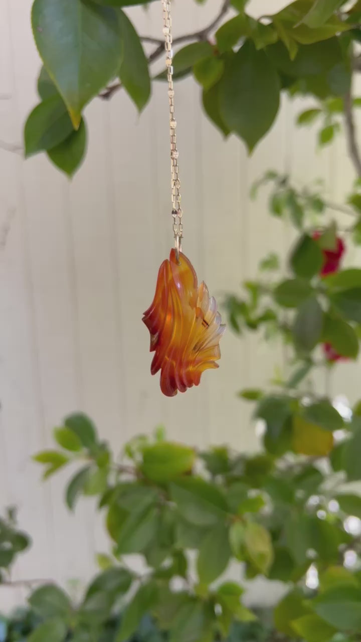 Carnelian Carved Pendant