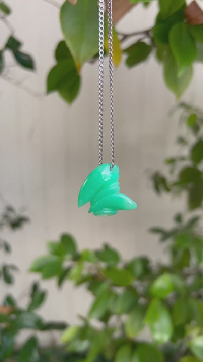 Chrysoprase Carved Pendant